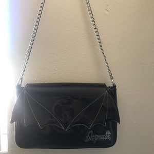 Sourpuss Glitter Bat Wing Purse